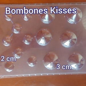 MOLDE ACETATO BOMBONES KISSES